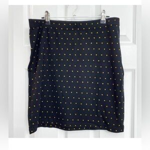NWOT - Black Skirt with Gold Studs